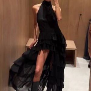 Zara Black Asymmetrical Dress